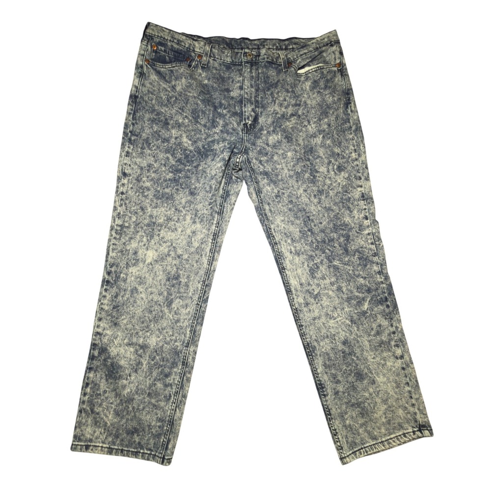 Levi's 541 Athletic Taper Jeans Mens 40x30 Blue Excellent Acid‎ Wash Denim